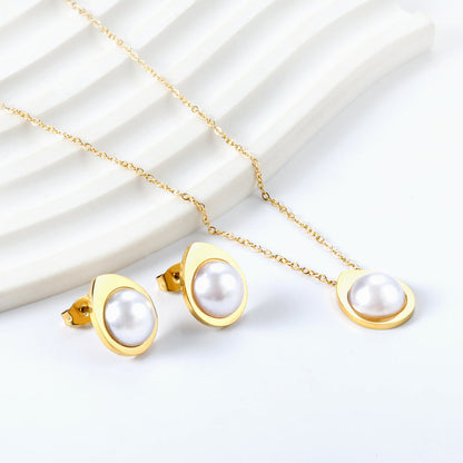 ZANORA Pearl Veil - Tear Dropped Jewelry Set