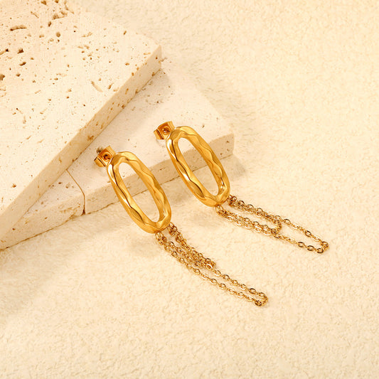 ZANORA  - Oval Hoop Earring