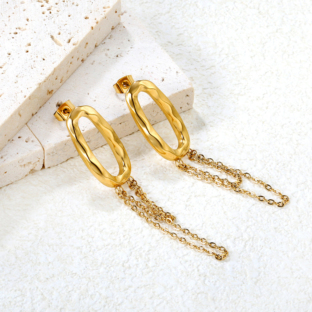 ZANORA  - Hoop Tassels Earring