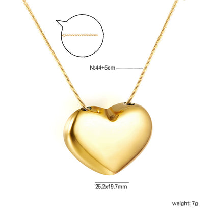 ZANORA - Heart Hollow Pendant Necklace