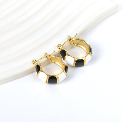 ZANORA  - C-Shaped Bamboo Drip Earring