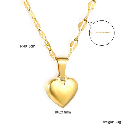 ZANORA - Heart Pendant Lip Necklace