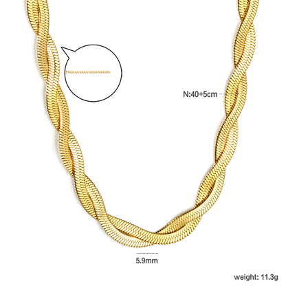ZANORA  - Crossed Double Strand Necklace