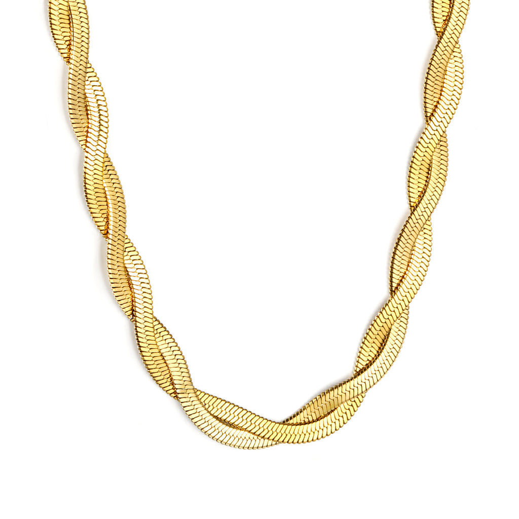 ZANORA  - Crossed Double Strand Necklace