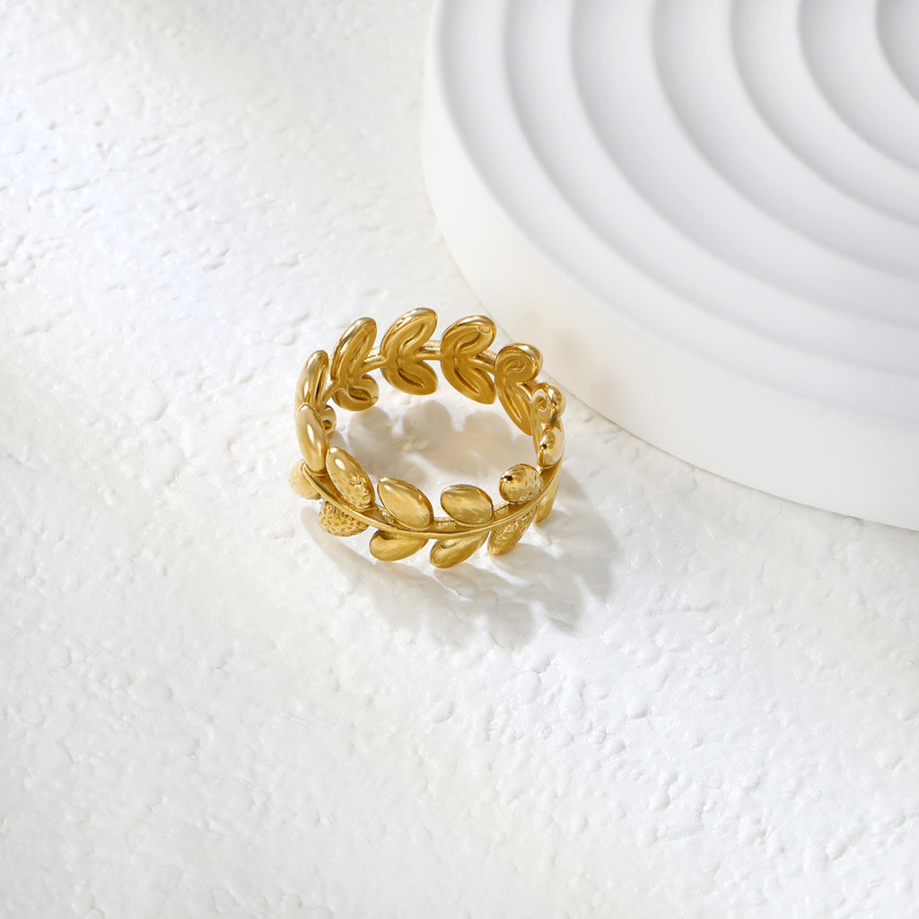 ZANORA Folia - Adjustable Size Open End Ring
