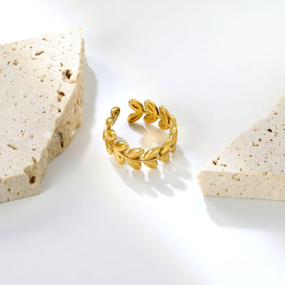 ZANORA Folia - Adjustable Size Open End Ring
