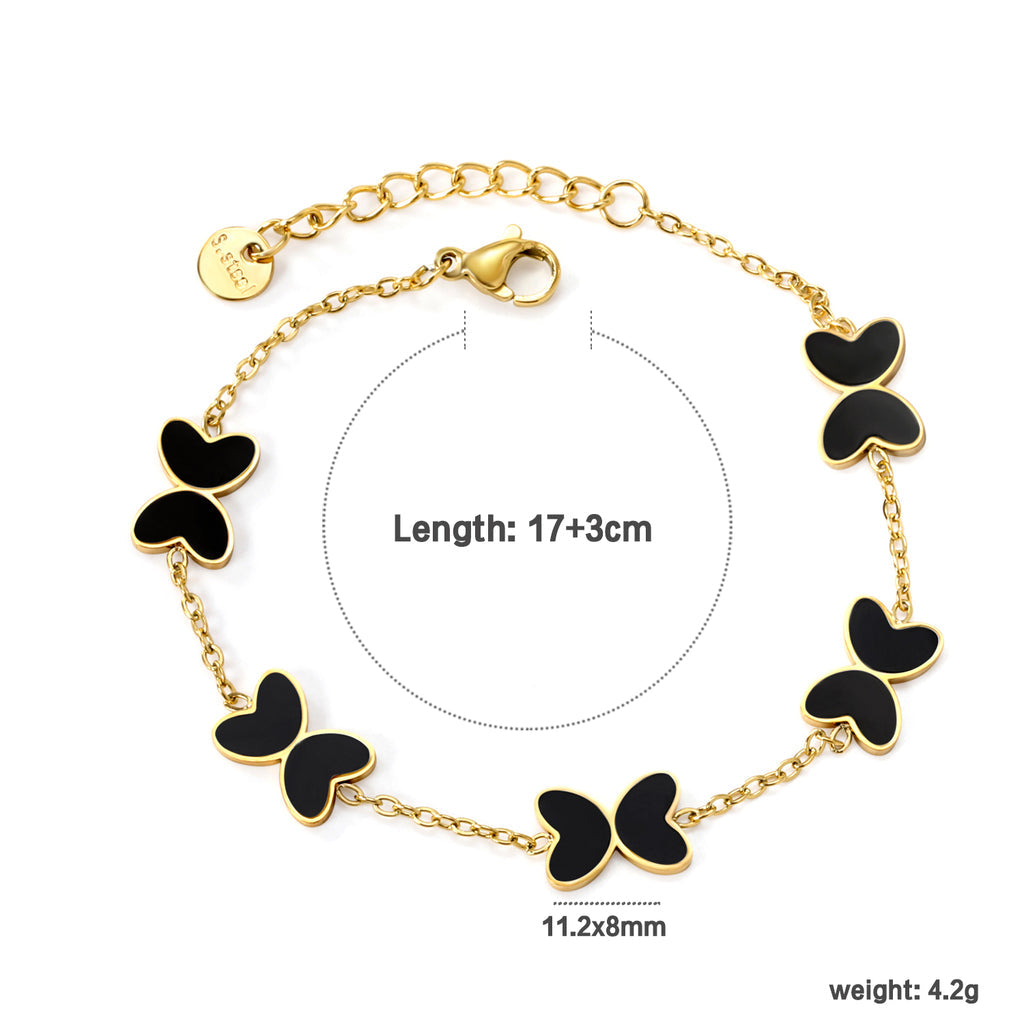 ZANORA - Butterfly with White Shell Bracelet