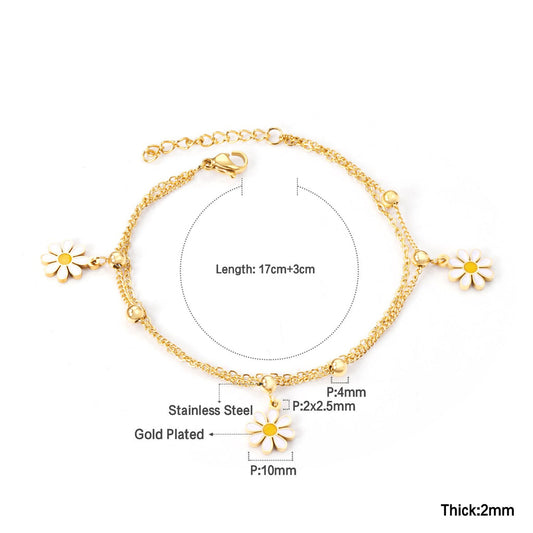 ZANORA - Little Flower Pendant Bracelet