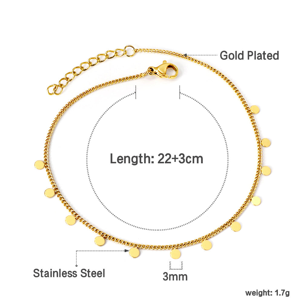 ZANORA Orba - Round Pendant Anklet