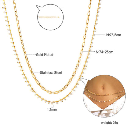 ZANORA Pearl Mirage - White Bead Hip Chain