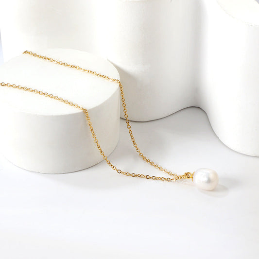 ZANORA Celeste Pearl - White Pearl Pendant Necklace