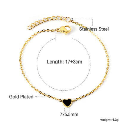 ZANORA  - Red & Black Heart Bracelet