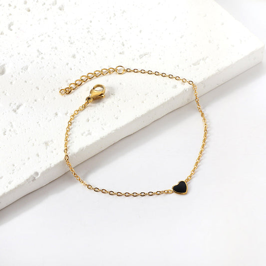 ZANORA  - Red & Black Heart Bracelet