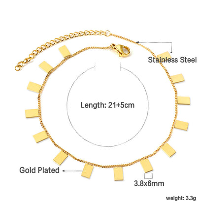 ZANORA Aurora Bar - Rectangle Anklet