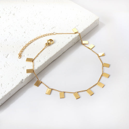 ZANORA Aurora Bar - Rectangle Anklet