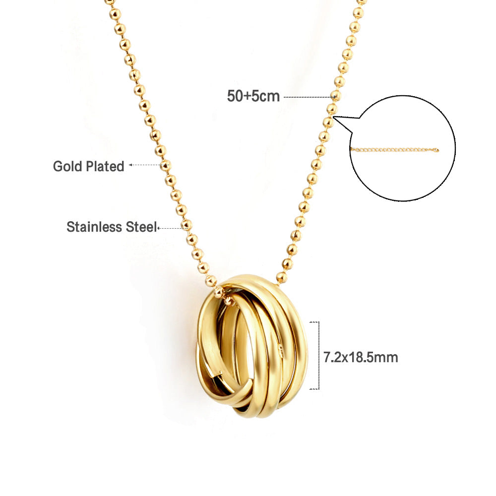 ZANORA Eterna Circles - Multiple Circles Mixed Necklace