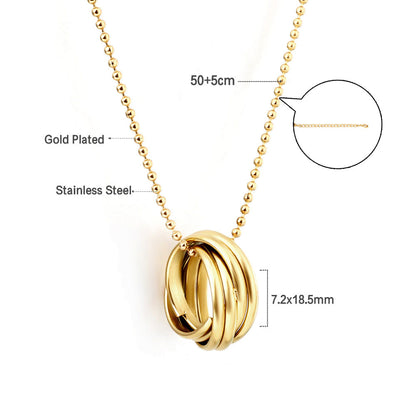 ZANORA Eterna Circles - Multiple Circles Mixed Necklace