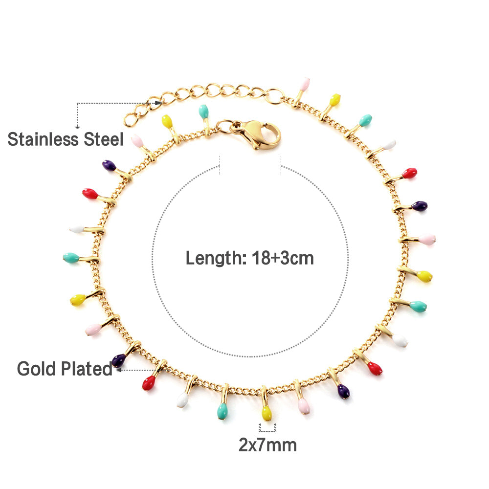 ZANORA - Mixed Color Oval Bracelet