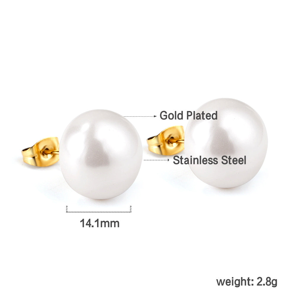 ZANORA - White Pearl Stud Earring