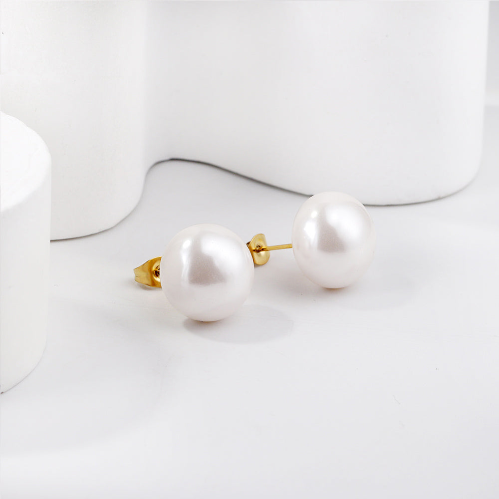 ZANORA - White Pearl Stud Earring