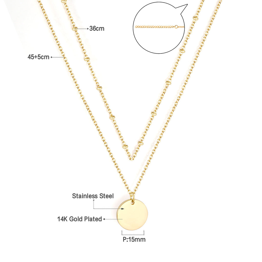 ZANORA - Double Layer Cake Pendant Necklace