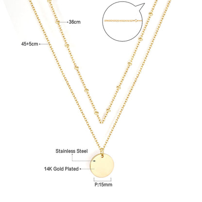 ZANORA - Double Layer Cake Pendant Necklace