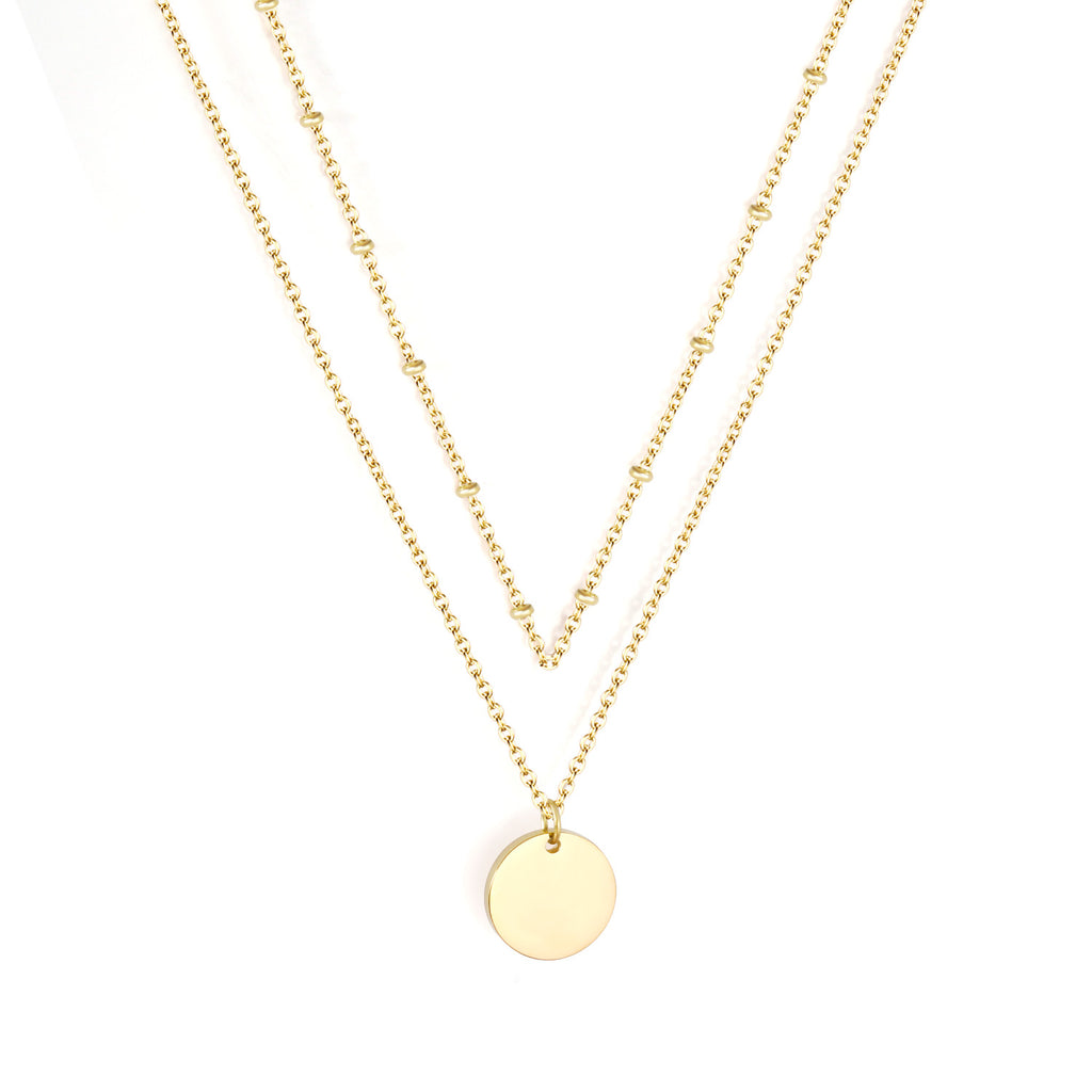 ZANORA - Double Layer Cake Pendant Necklace