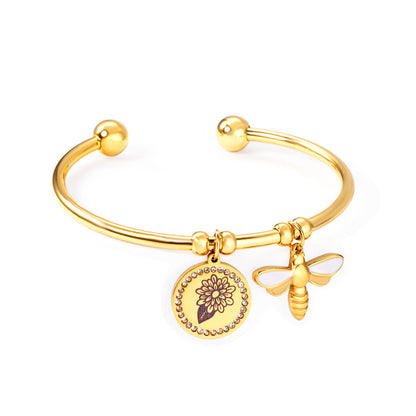 ZANORA - Handheld Flower And Butterfly Bracelet