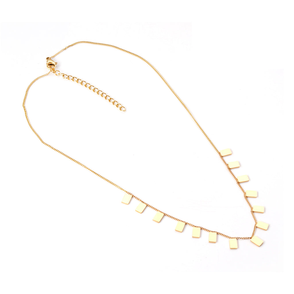 ZANORA  - Glossy Rectangle Necklace