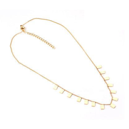 ZANORA  - Glossy Rectangle Necklace