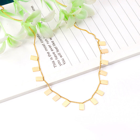 ZANORA  - Glossy Rectangle Necklace