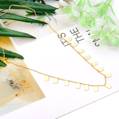 ZANORA  - Glossy Rectangle Necklace