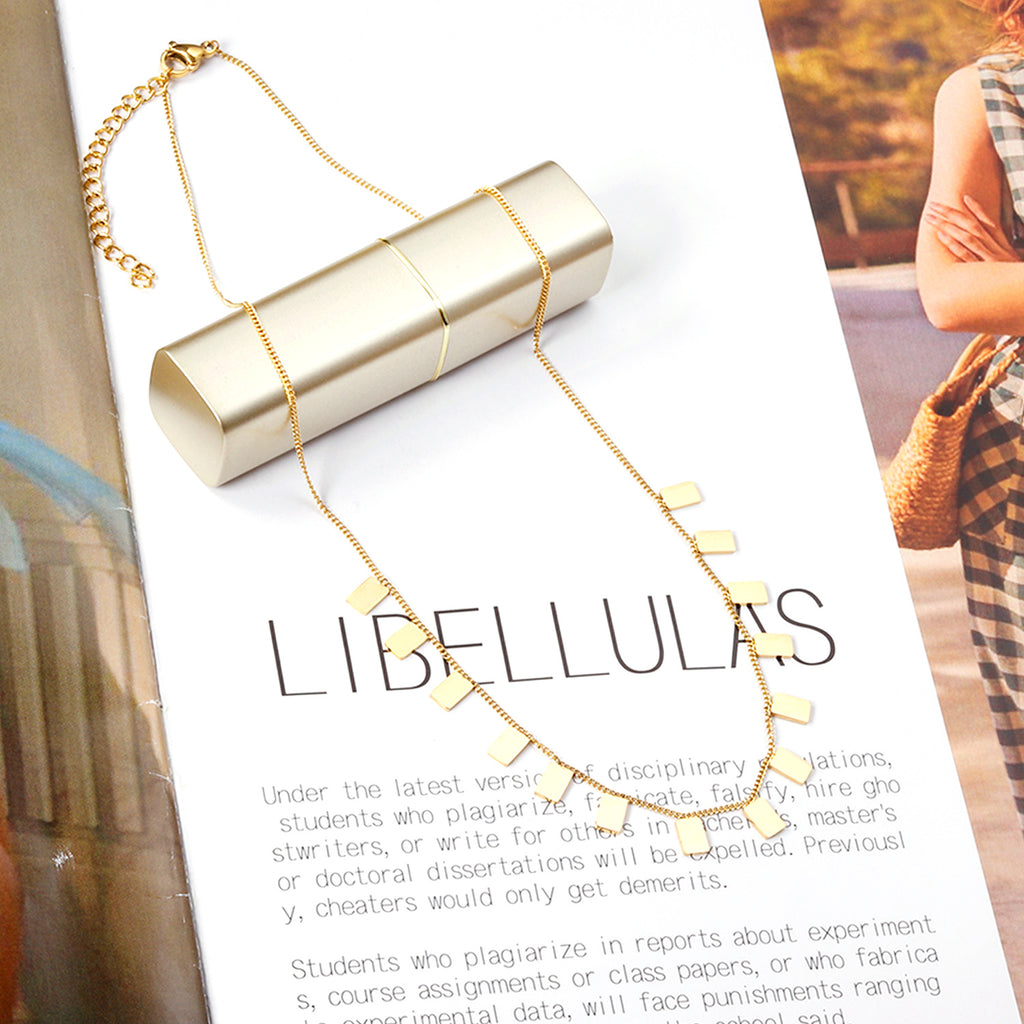 ZANORA  - Glossy Rectangle Necklace