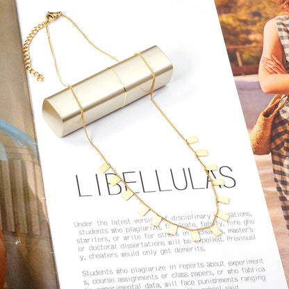 ZANORA  - Glossy Rectangle Necklace