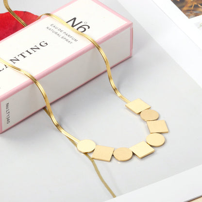ZANORA  - Square Brushed Pendant Necklace