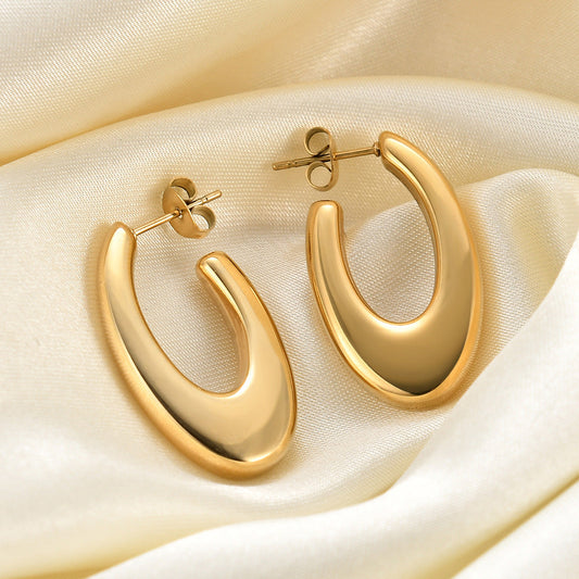 ZANORA - Geometrical Oval Earring