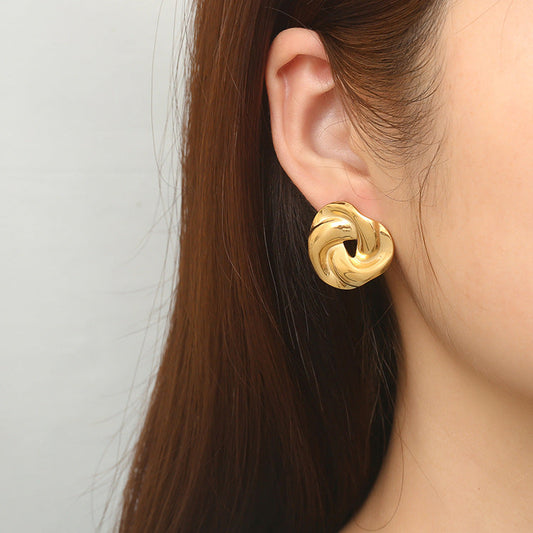ZANORA  - Twisted Irregular Earring