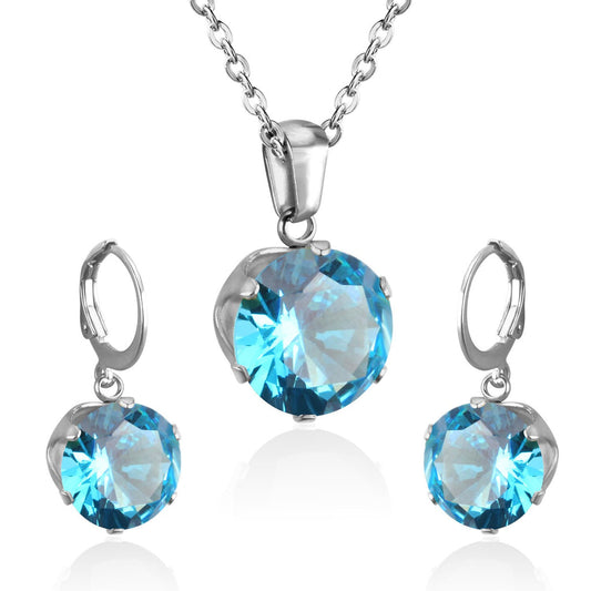 ZANORA  Noorsama - Round Cubic Zirconia Round Cubic Zirconia Jewelry Set