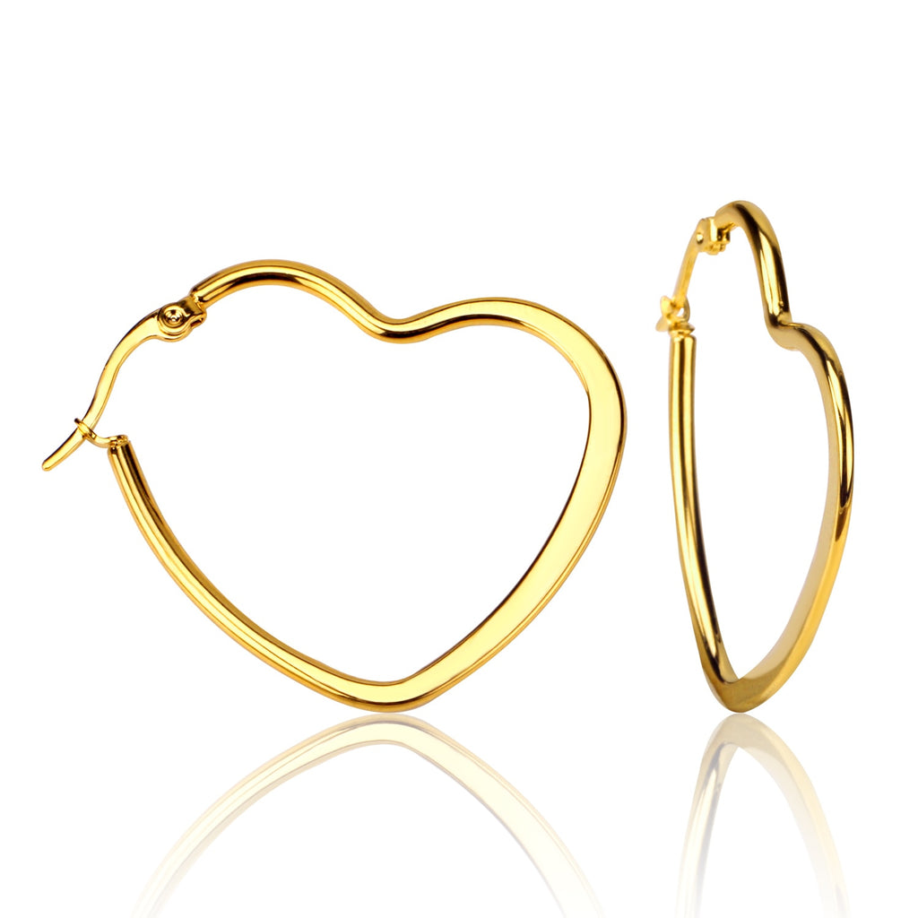 ZANORA  - Heart Shaped Hoop Earring