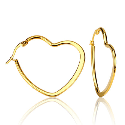 ZANORA  - Heart Shaped Hoop Earring