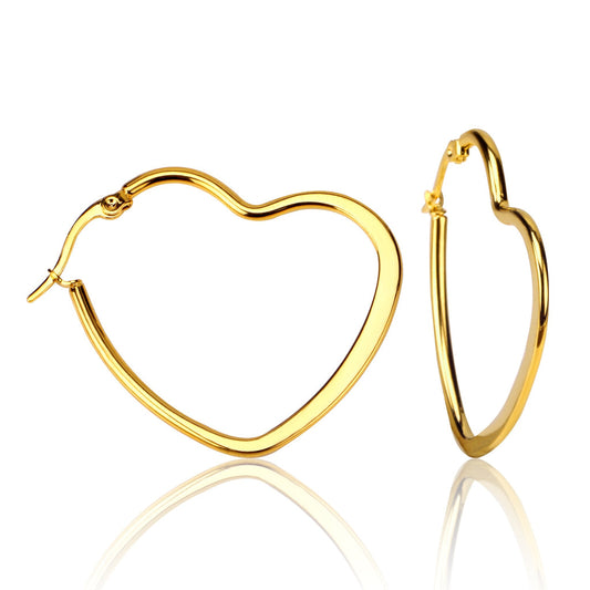 ZANORA  - Heart Shaped Hoop Earring