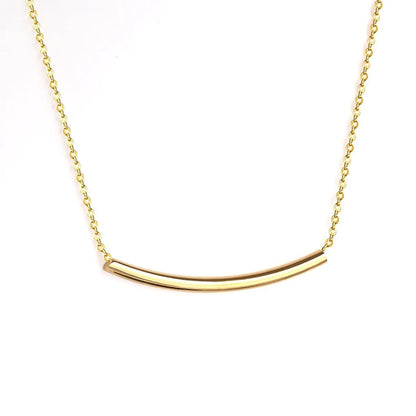 ZANORA Luminous Bend - Simple Style Curve Tube Pendants Necklaces