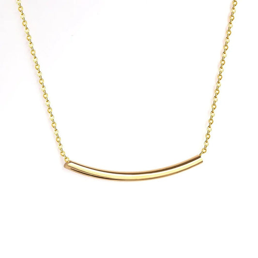 ZANORA Luminous Bend - Simple Style Curve Tube Pendants Necklaces
