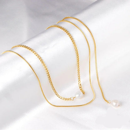 ZANORA  - Vintage Imitation Pearl Multi Layered Necklace