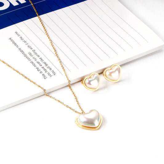 ZANORA Eterna Heart - Heart Shape Imitation Pearl Jewelry Set