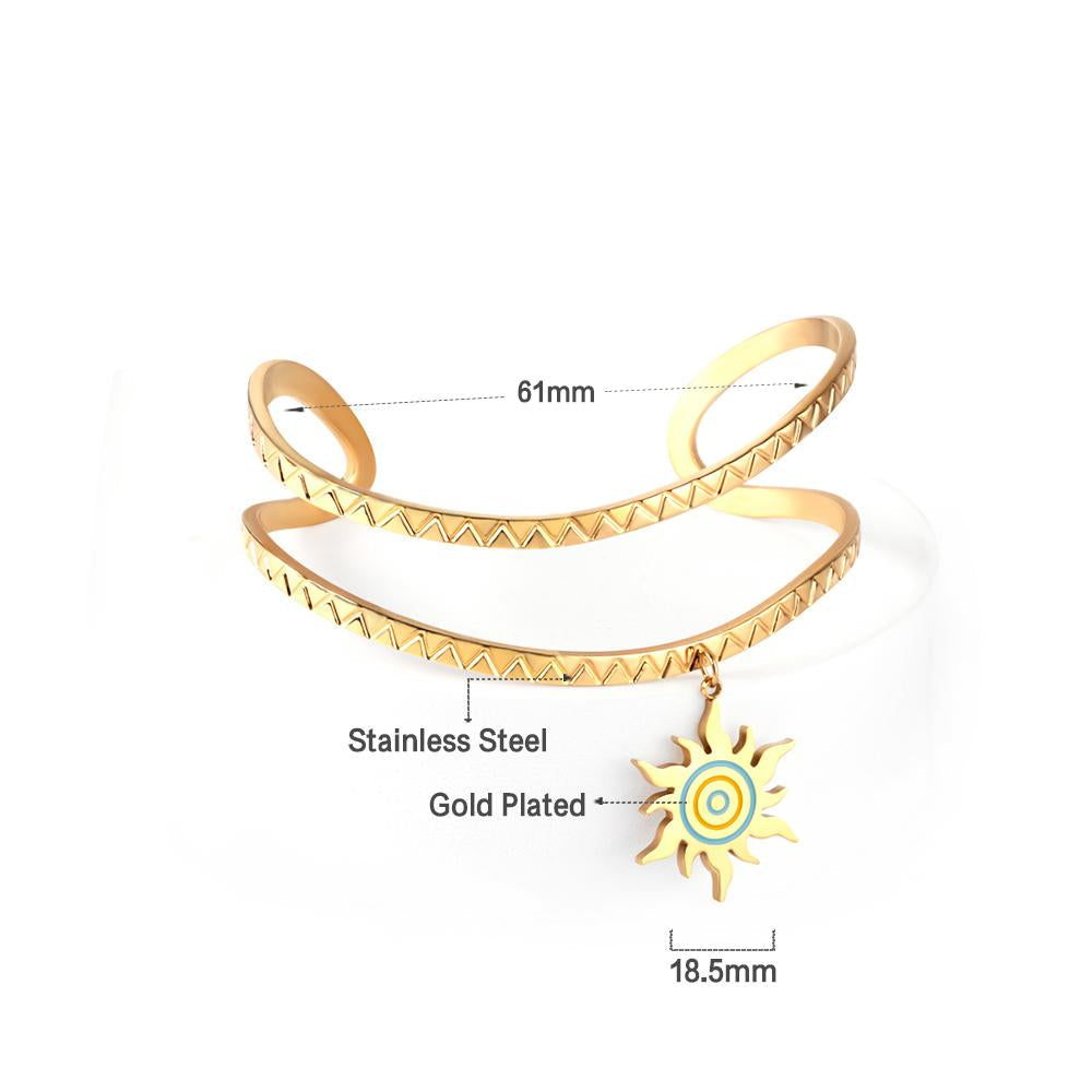 ZANORA - Double Chained Sun Bangle