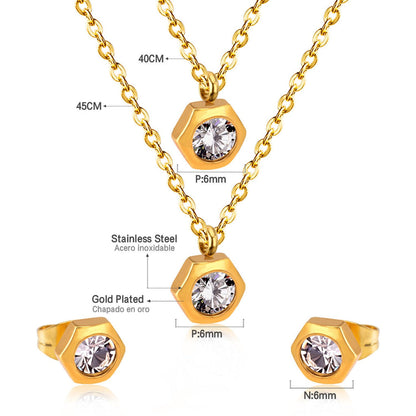 ZANORA Noor Al Musaddas - Flower Crystal Double Pendant