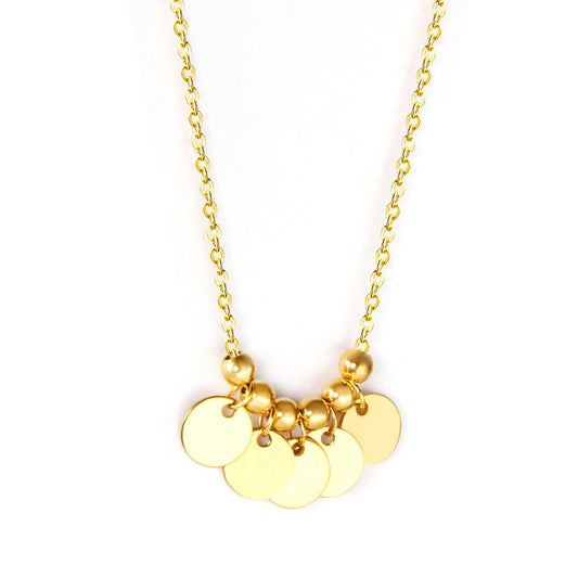 ZANORA  - Gothic Round Sequins Pendant Necklace