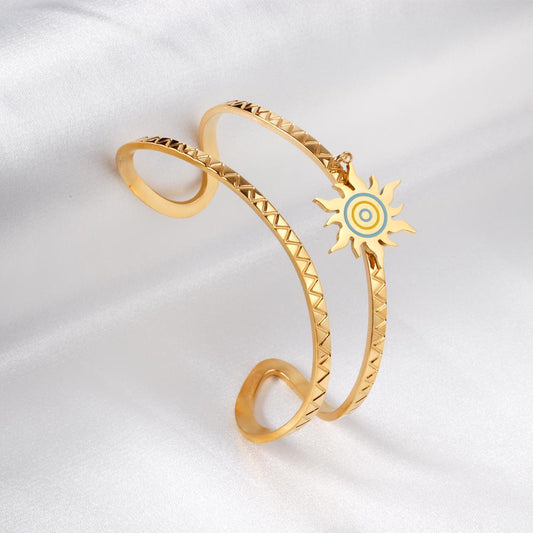 ZANORA - Double Chained Sun Bangle