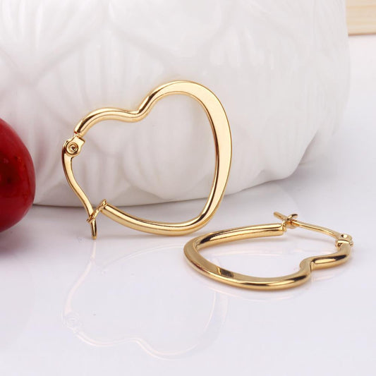 ZANORA  - Heart Shaped Hoop Earring